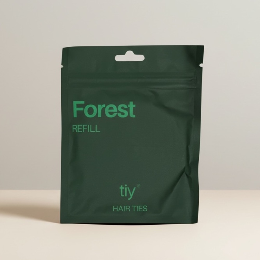 TIY Hair Ties Forest Refill Dark Green Elastic Cords